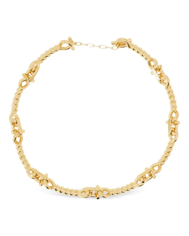 Ferragamo Verdrehte Gancini Halskette - Gold Gold