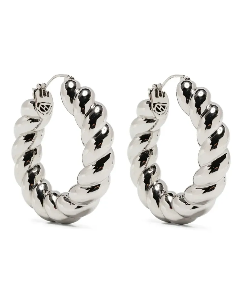 Eddie Borgo Rope Creolen - Silber Silber