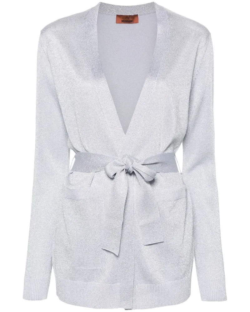 Missoni Cardigan im Metallic-Look - Silber Silber