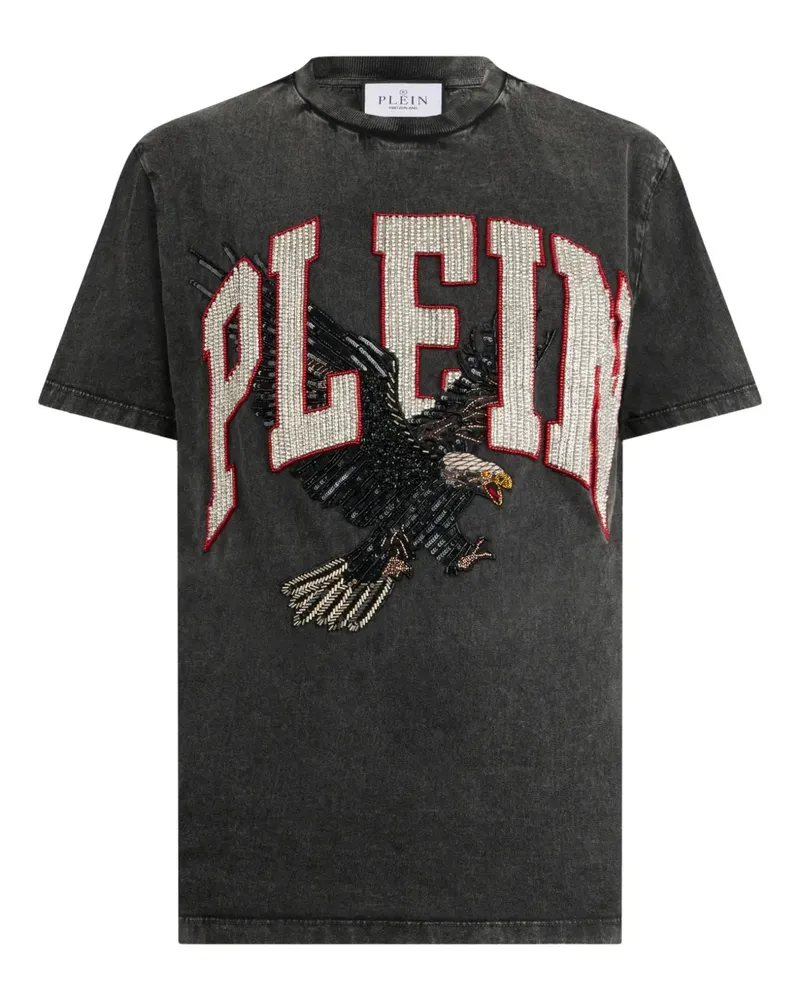 Philipp Plein T-Shirt mit Adler-Print - Grau Grau