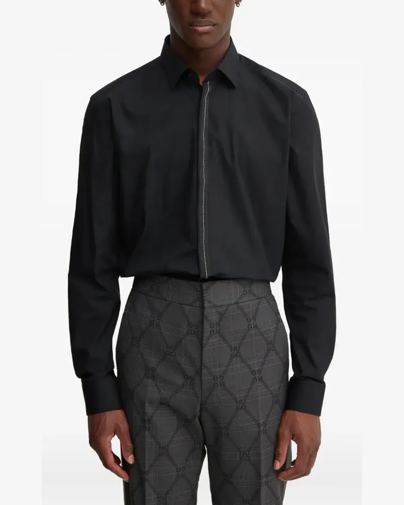 HUGO BOSS Klassisches Hemd - Schwarz Schwarz