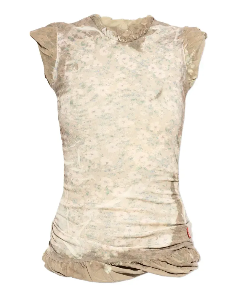 Diesel Bluse mit Blütenmuster - Nude Nude