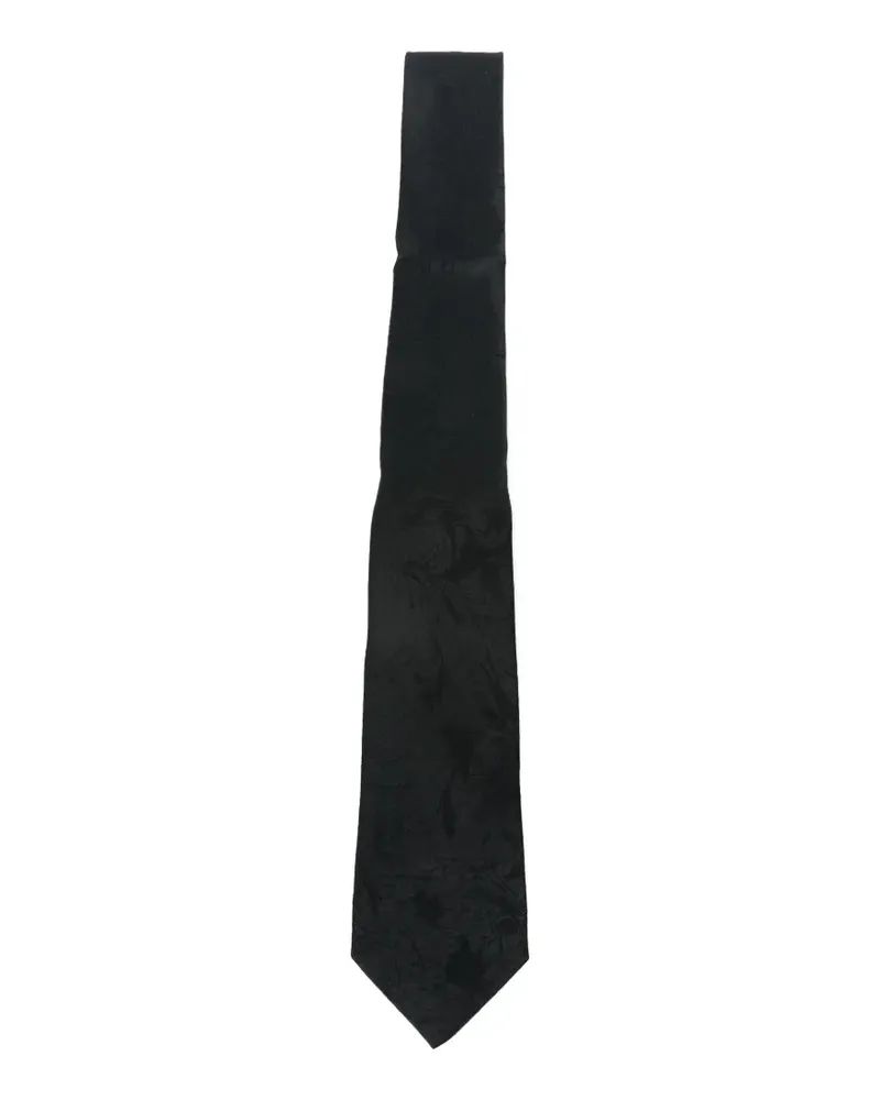 Our Legacy Jacquard-Krawatte mit Blumenmuster - Schwarz Schwarz