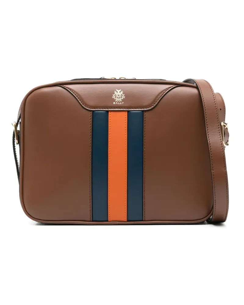 Bally Schultertasche mit Streifen - Braun Braun