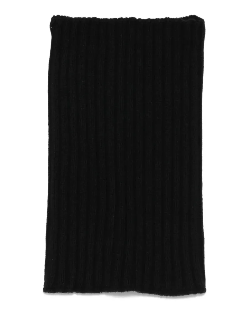 Rick Owens Eckiger Schal aus geripptem Strick - Schwarz Schwarz
