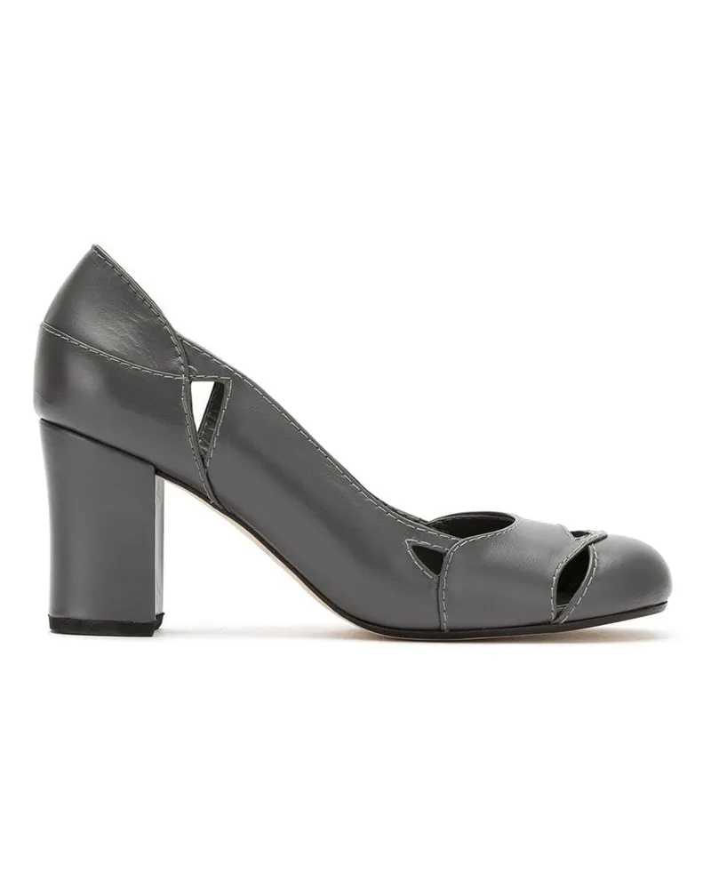 Sarah Chofakian Pumps aus Leder - Grau Grau