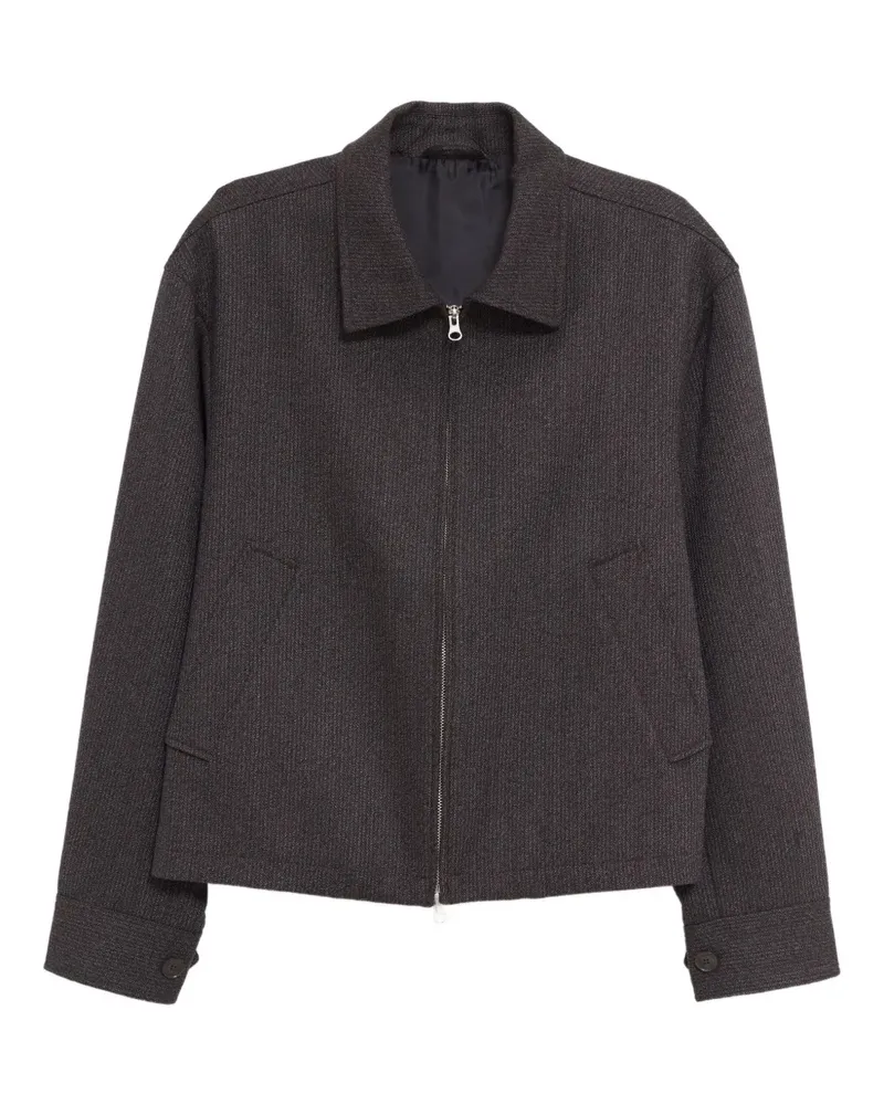 Mfpen Mail Stripe Jacke mit Reißverschluss - Braun Braun