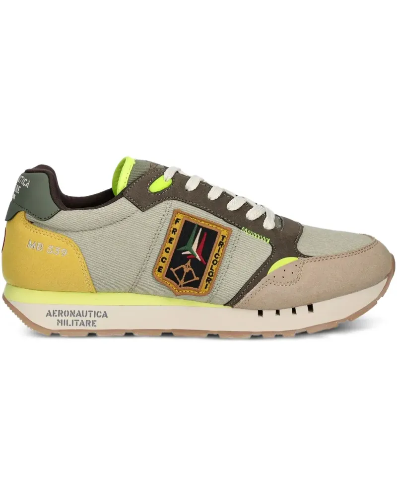 Aeronautica Militare Retro Sneakers mit Logo-Stickerei - Grün Grün