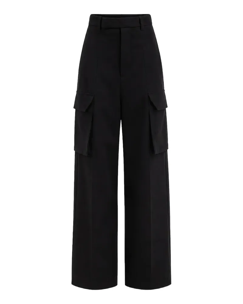 Rick Owens cargo-pocket high-waisted trousers - Schwarz Schwarz