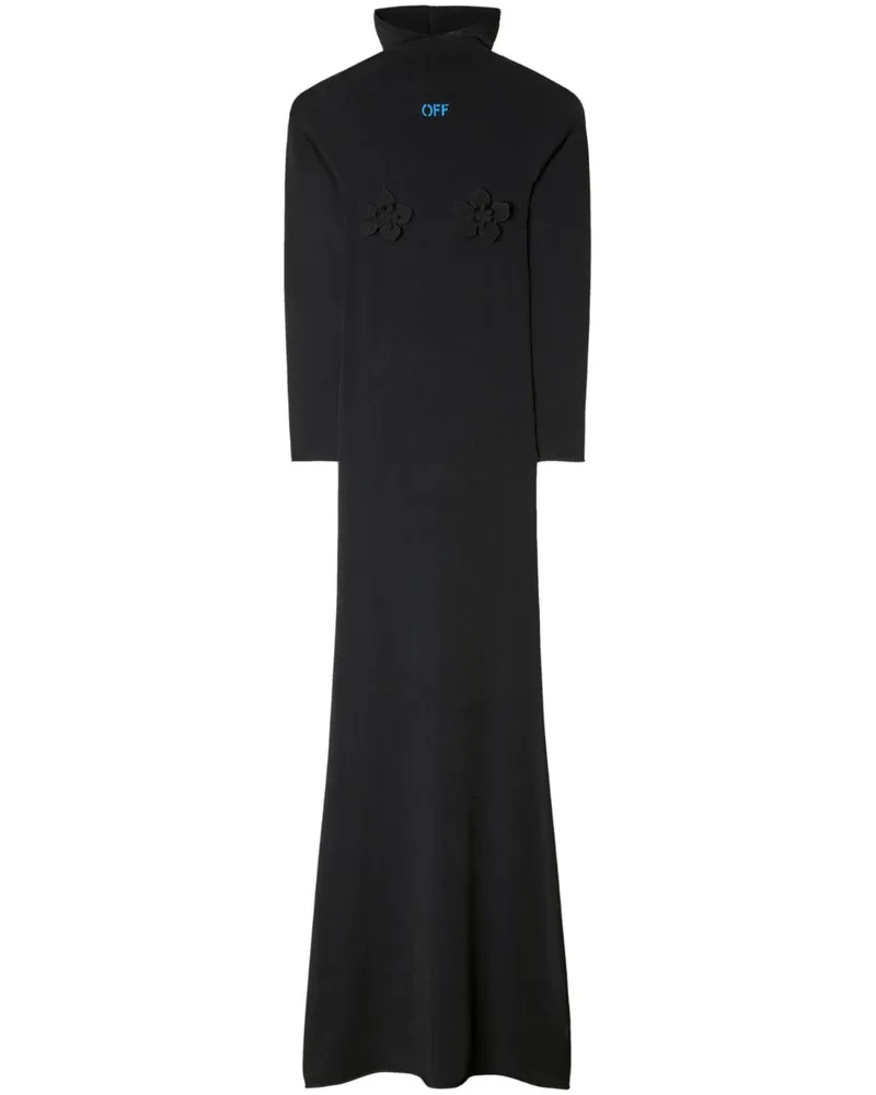 OFF-WHITE Kapuzenkleid mit Applikationen - Schwarz Schwarz