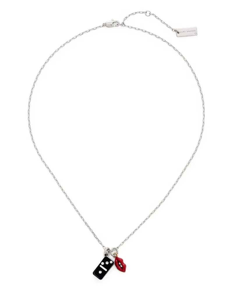 Marc Jacobs Halskette mit Lippenverzierung - Silber Silber