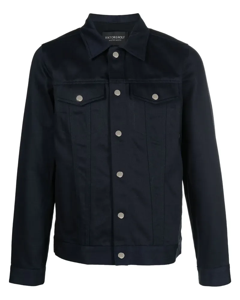 Viktor & Rolf Hemdjacke mit Klappentaschen - Blau Blau