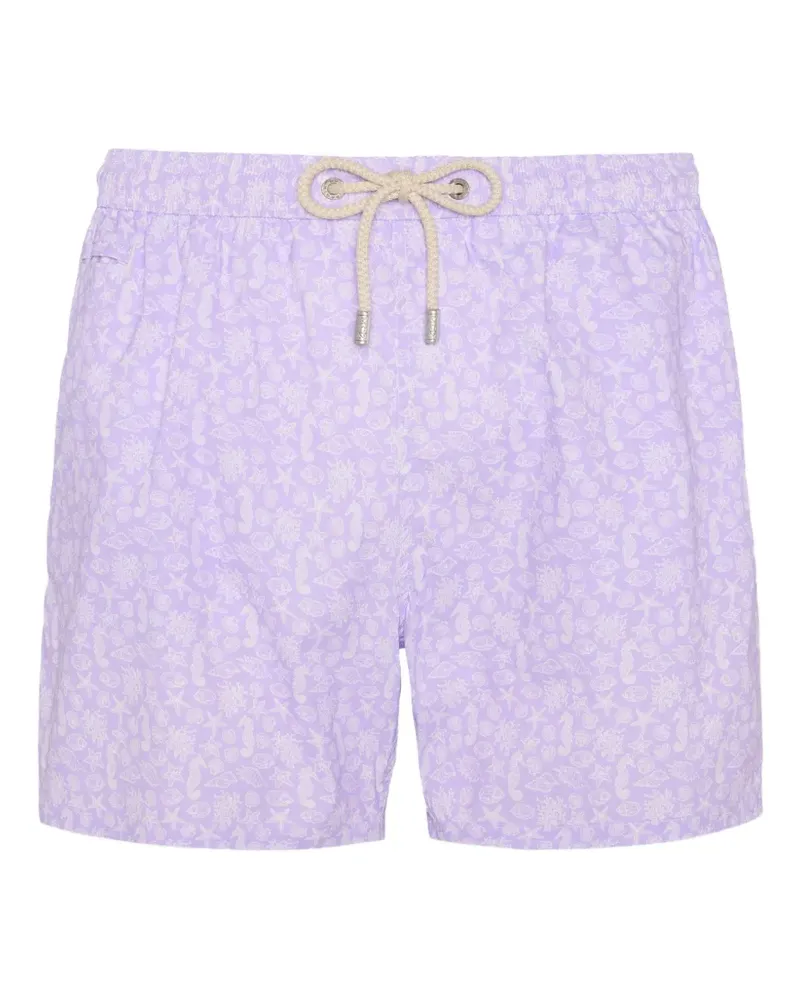 MC2 Saint Barth Badeshorts mit Blumen-Print - Violett Violett
