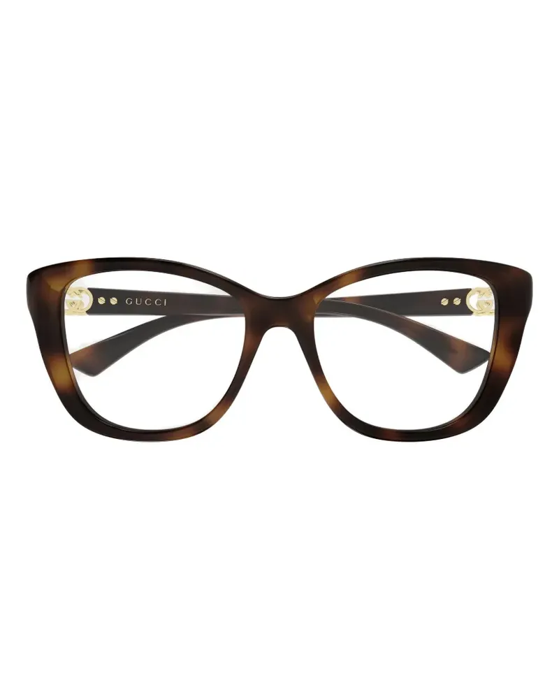 Gucci Cat-Eye-Sonnenbrille mit GG - Braun Braun