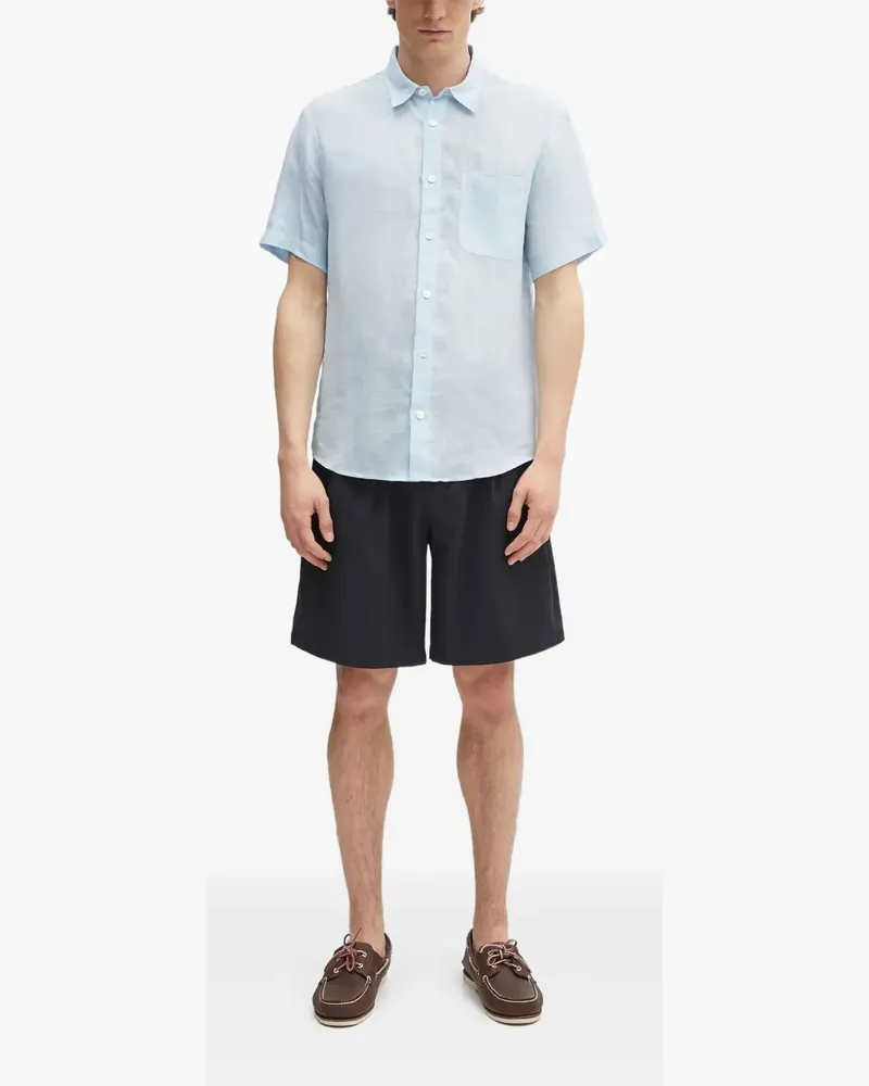 A.P.C. Kurzärmeliges Bellini Hemd - Blau Blau