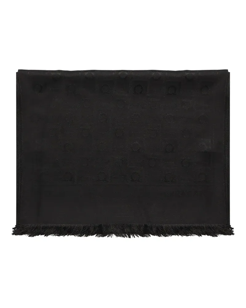 Ferragamo Schal mit Gancini-Muster - Schwarz Schwarz
