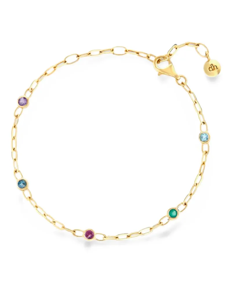 Dinny Hall gemstone paperclip chain bracelet - Gold Gold