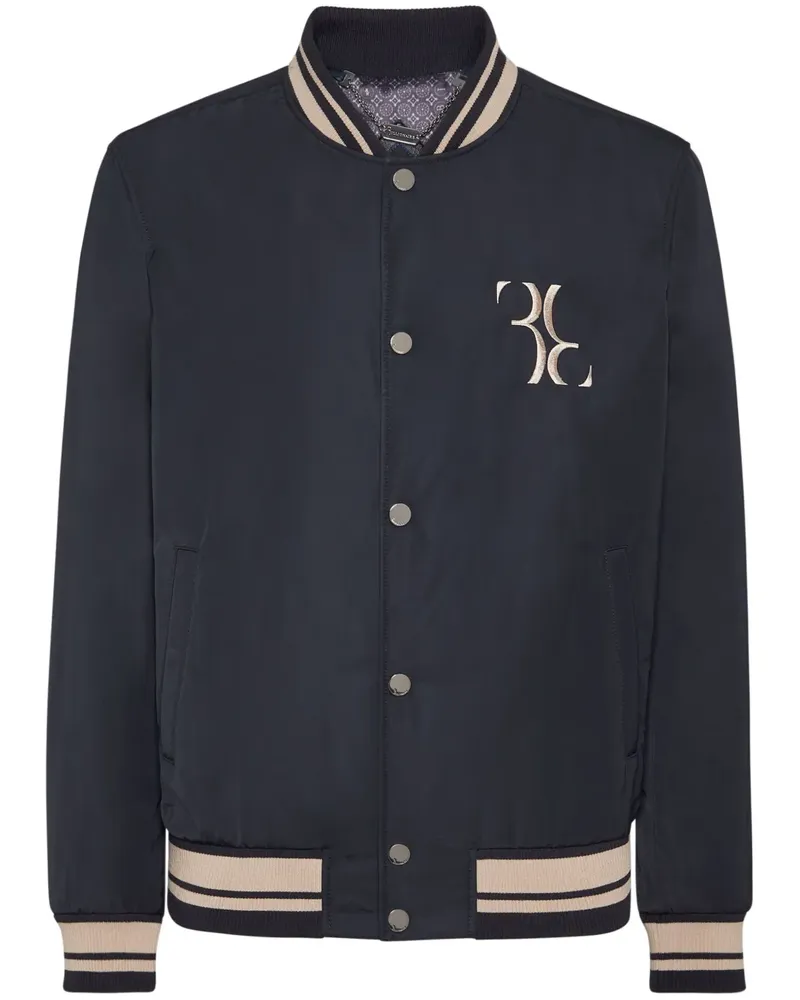 Billionaire Bomberjacke mit Logo-Stickerei - Blau Blau