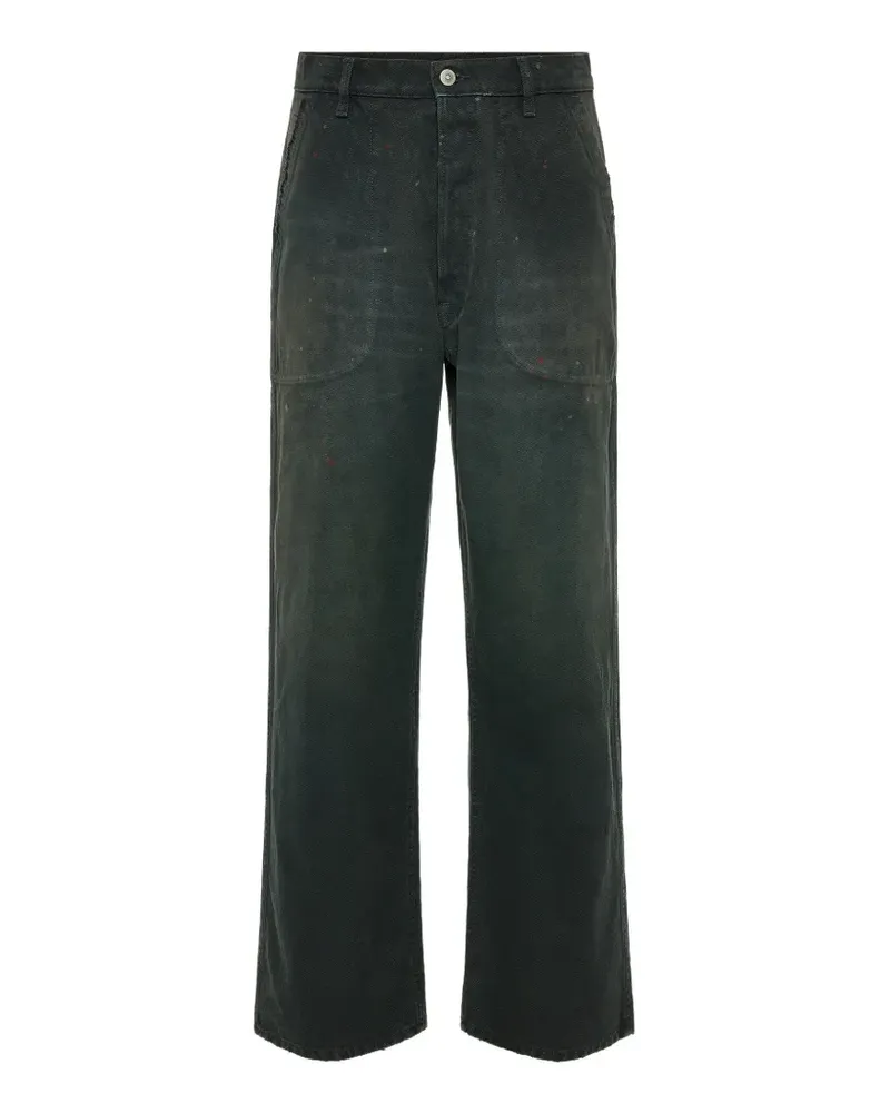 Maison Margiela Changeant-process stitched-pocket trousers - Schwarz Schwarz