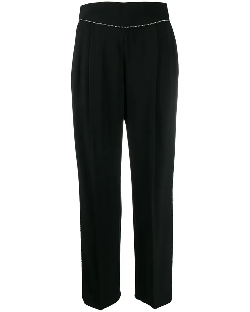MSGM Hose mit Kristallen - Schwarz Schwarz
