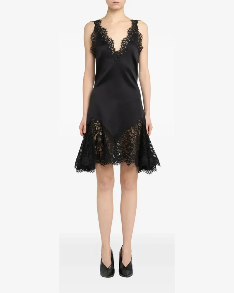 Stella McCartney lace-trimmed dress - Schwarz Schwarz