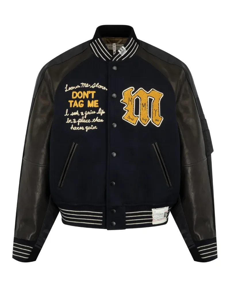 MIHARAYASUHIRO front back combined stadium jacket - Schwarz Schwarz