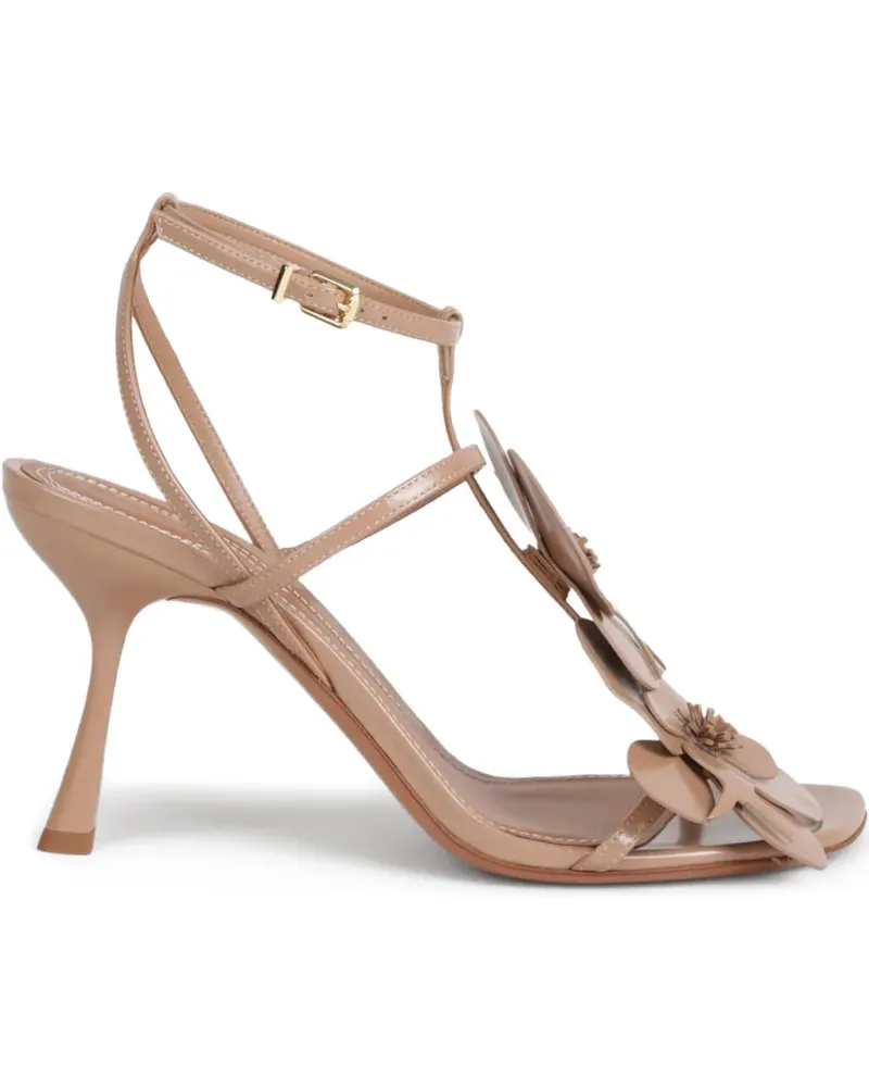 Zimmermann flower open-toe sandals - Nude Nude