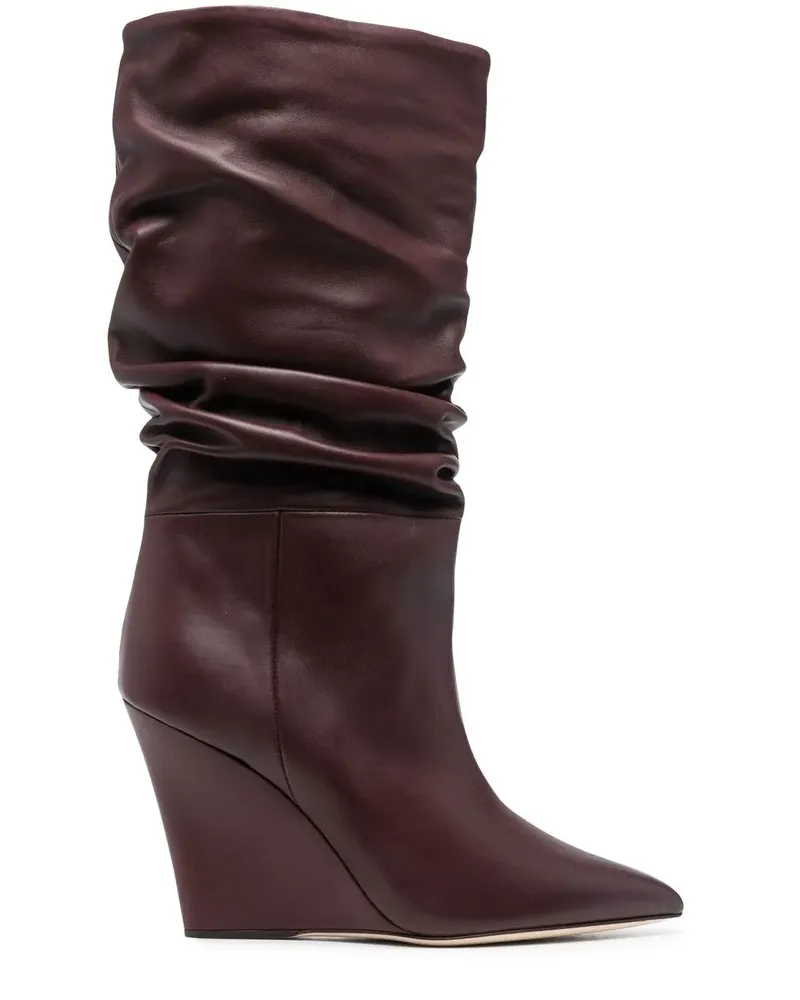 Paris Texas Geraffte Stiefel 100mm - Violett Violett