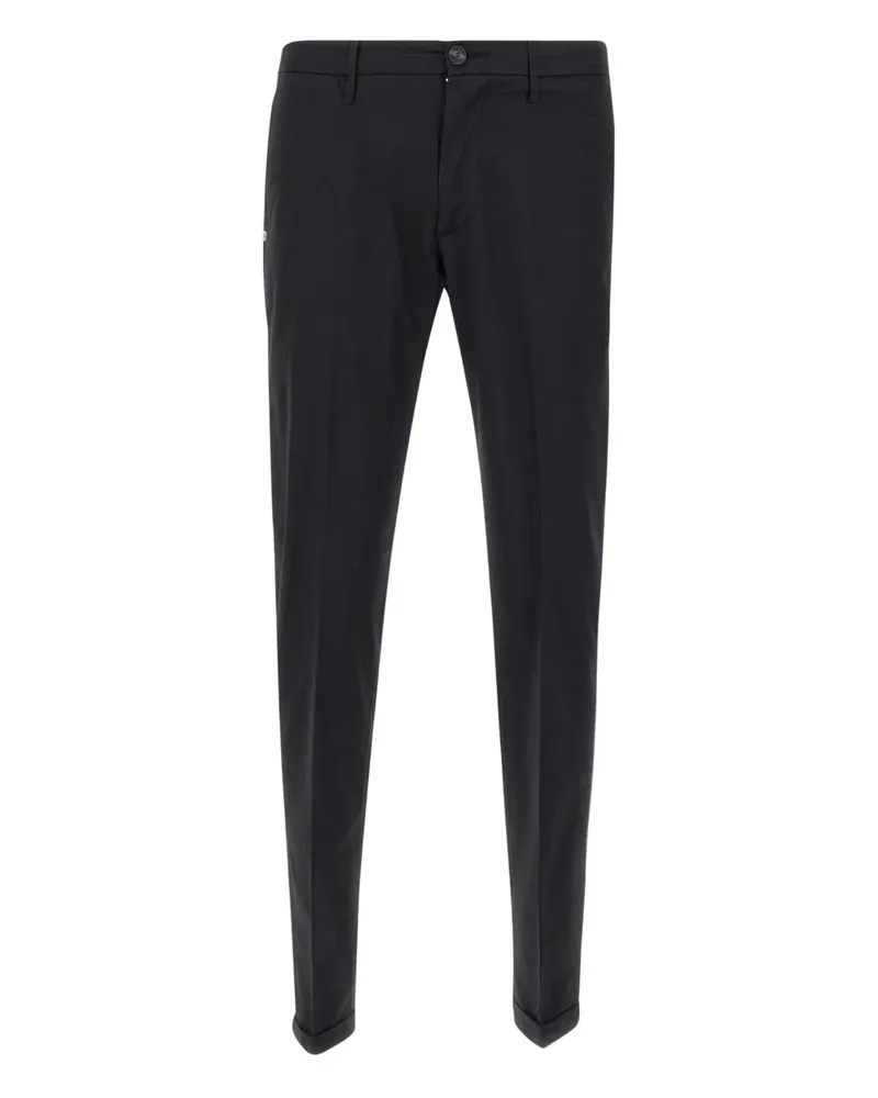 Re-HasH belt loops turn-up trousers - Schwarz Schwarz