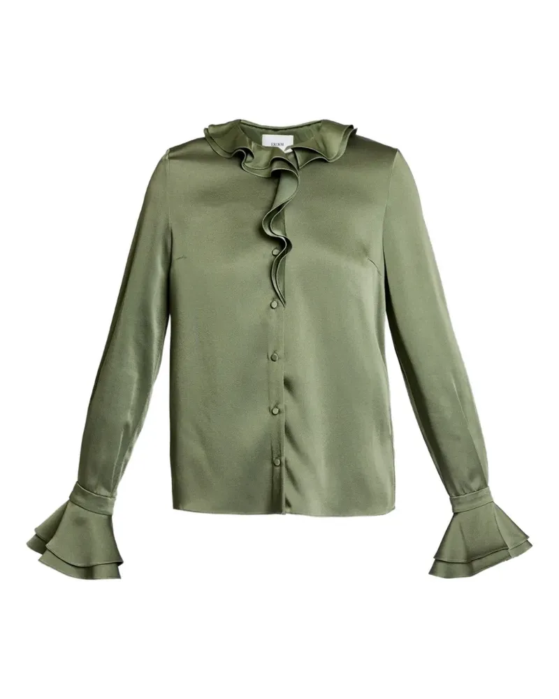 Erdem Cady Hemd mit Rüschen - Grün Grün