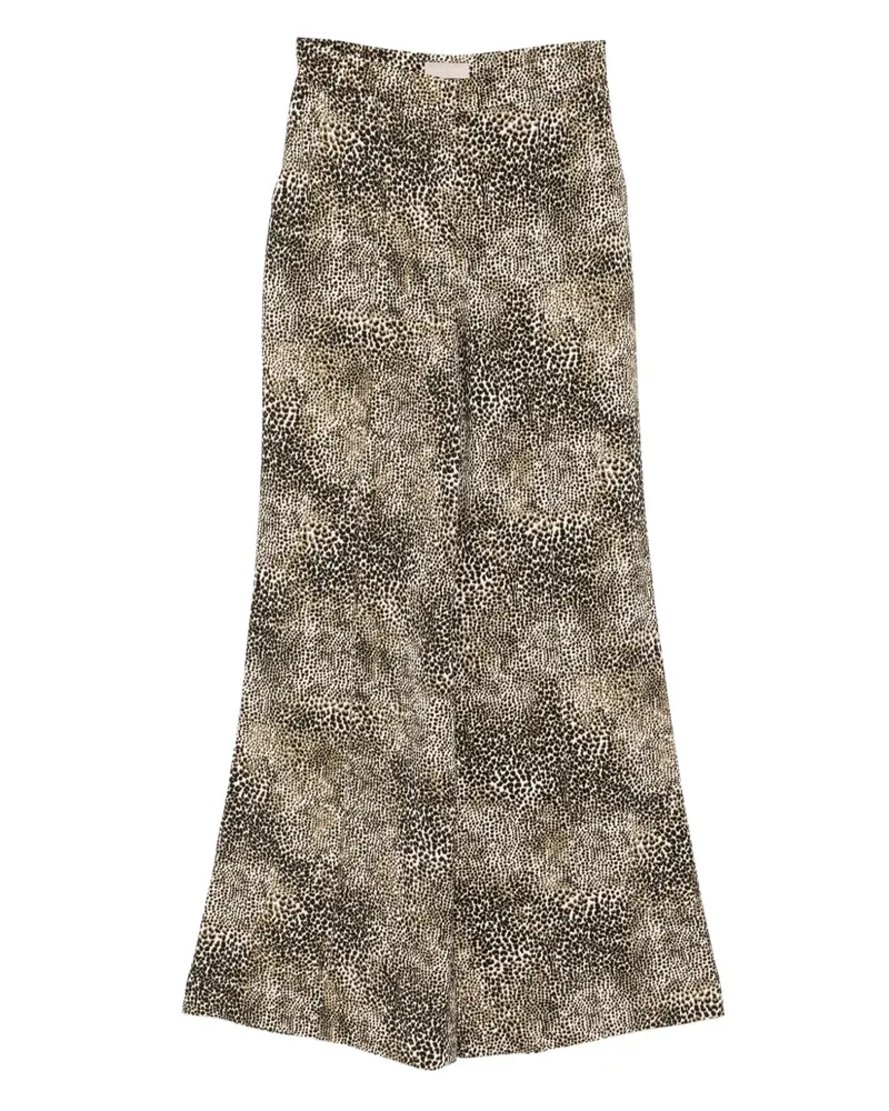 Elie Saab Palazzohose mit Print - Braun Braun