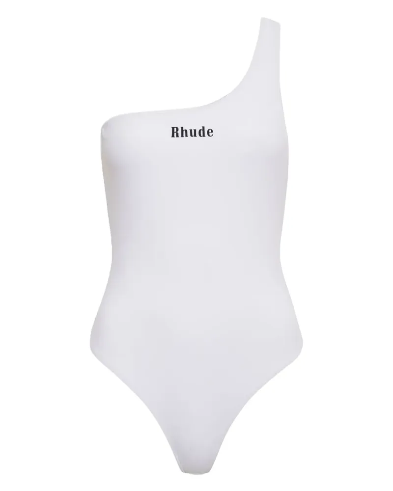 RHUDE One-Shoulder-Badeanzug - Weiß Weiß
