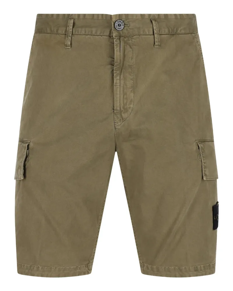 Stone Island Cargo-Shorts mit Knopfverschluss - Grün Grün