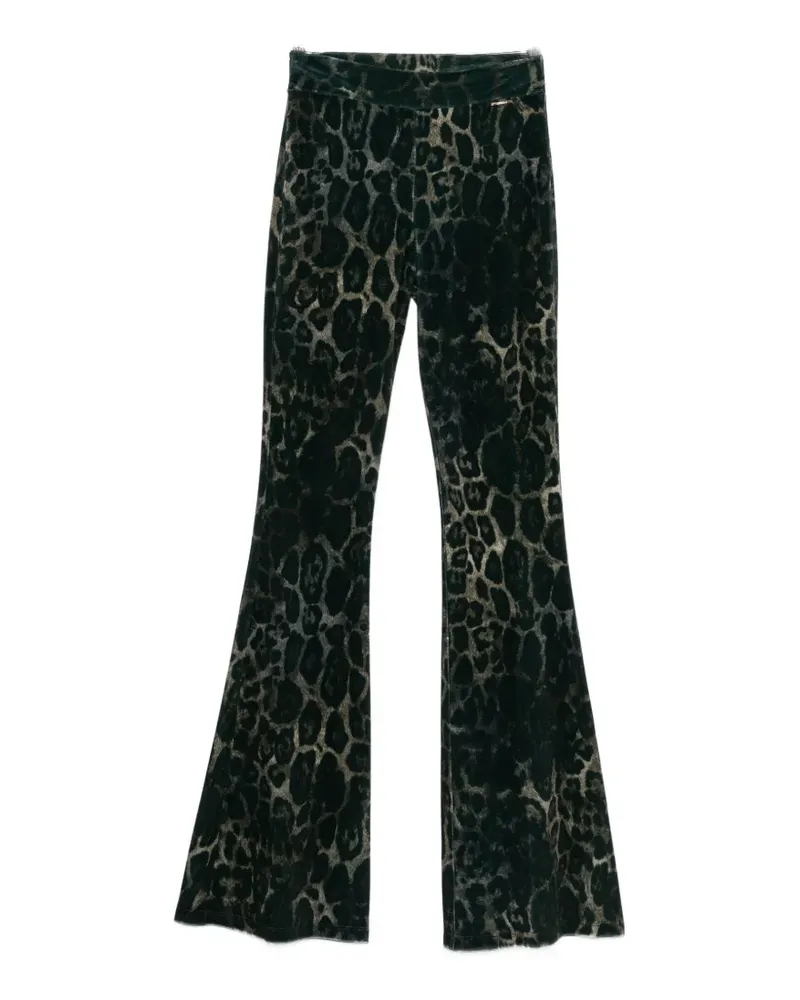 Just Cavalli Schlaghose mit Leopardenprint - Grün Grün