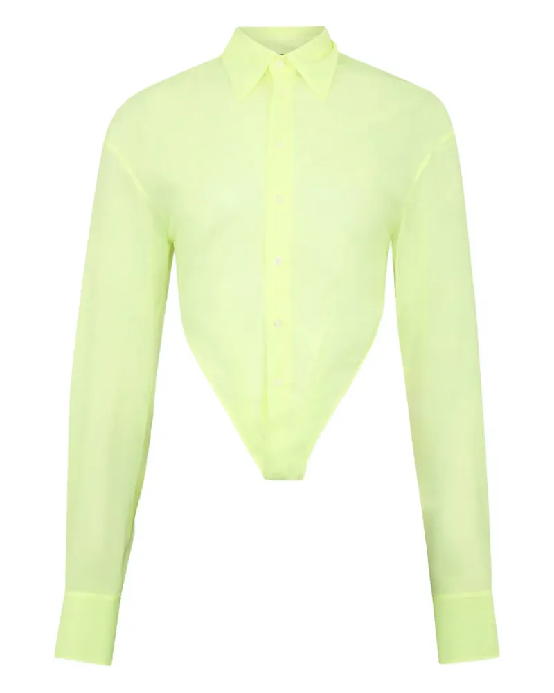 Dsquared2 Semi-transparentes Hemd - Gelb Gelb