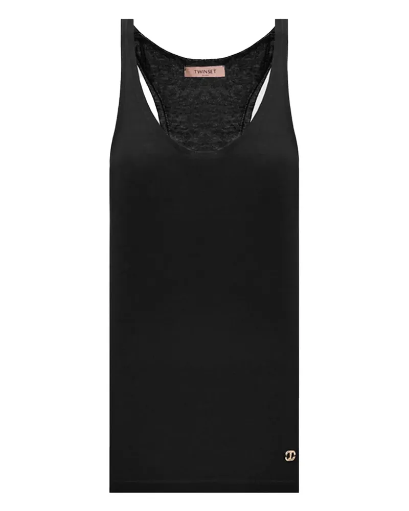 Twin-Set Top mit Racerback - Schwarz Schwarz