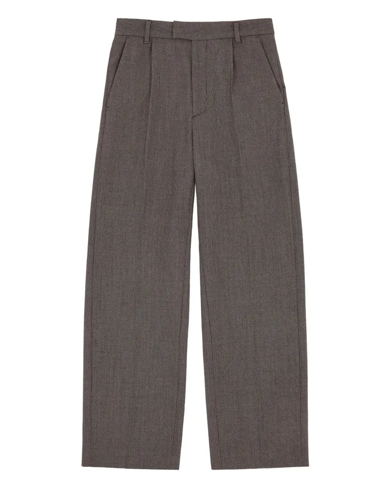 Maison Margiela Hose mit Fischgrätenmuster - Grau Grau