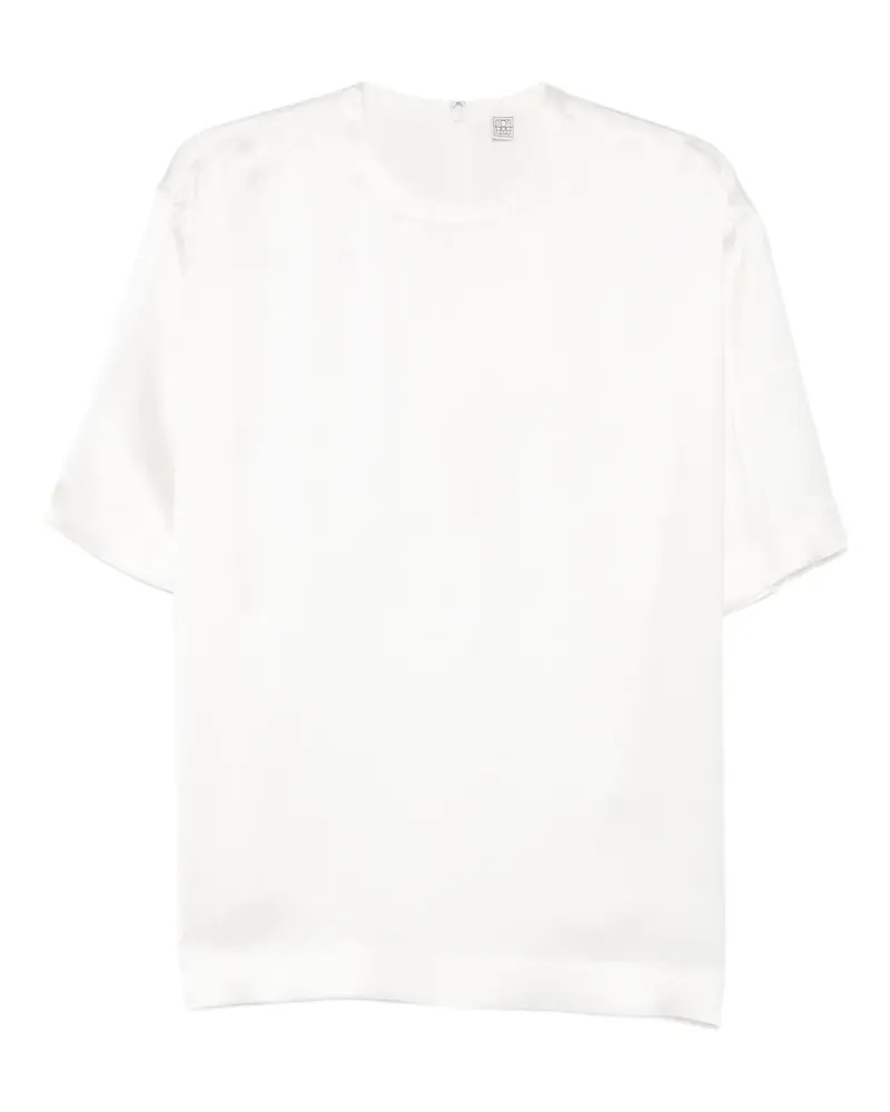 Totême T-Shirt aus Satin - Weiß Weiß