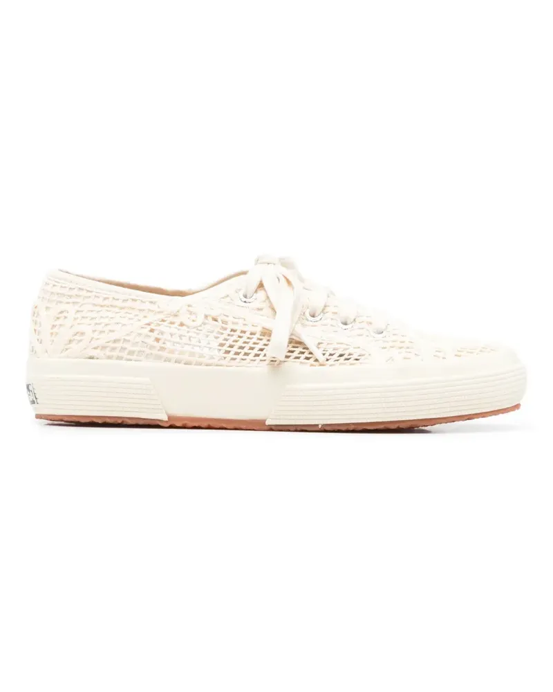 Superga 2750 floral-lace sneakers - Nude Nude