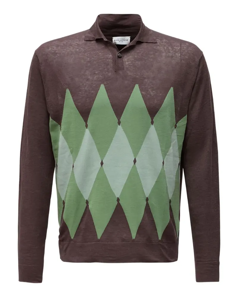 Ballantyne argyle-pattern polo shirt - Braun Braun