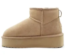 Stiefel mit Plateau - Nude