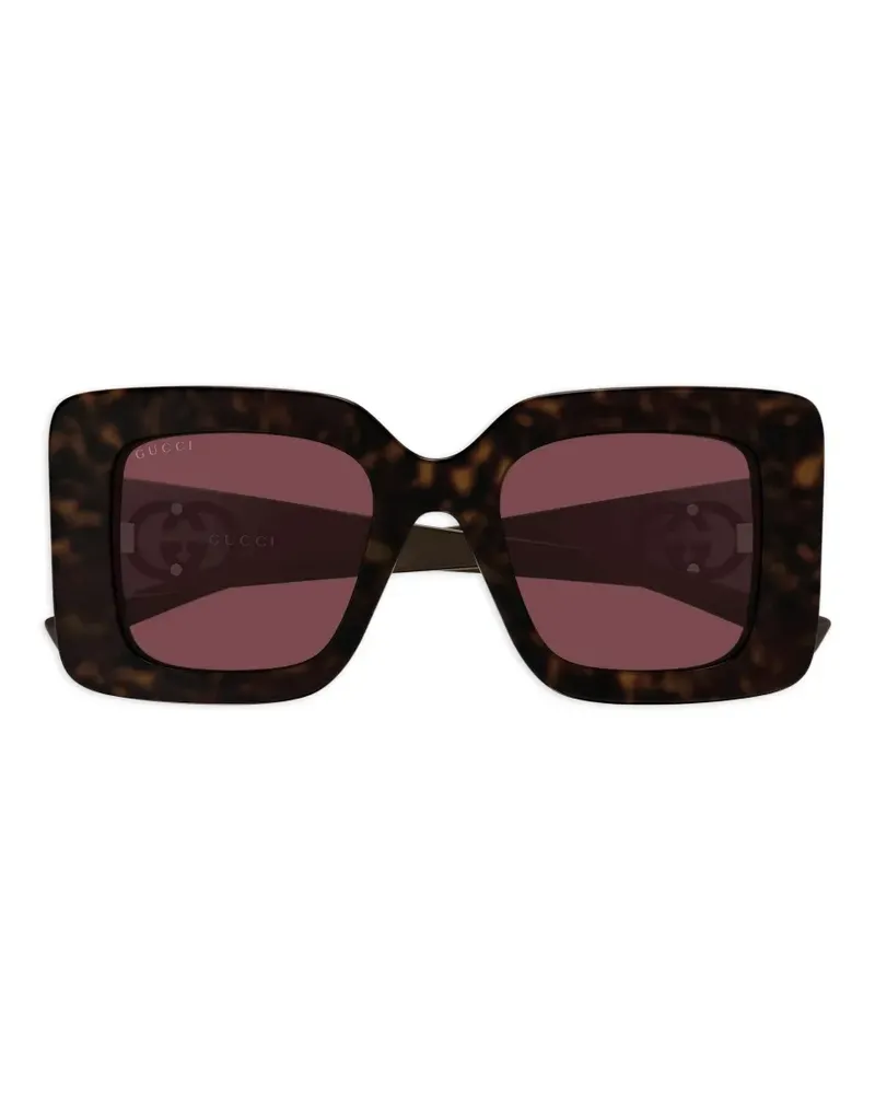 Gucci tortoiseshell-effect sunglasses - Braun Braun