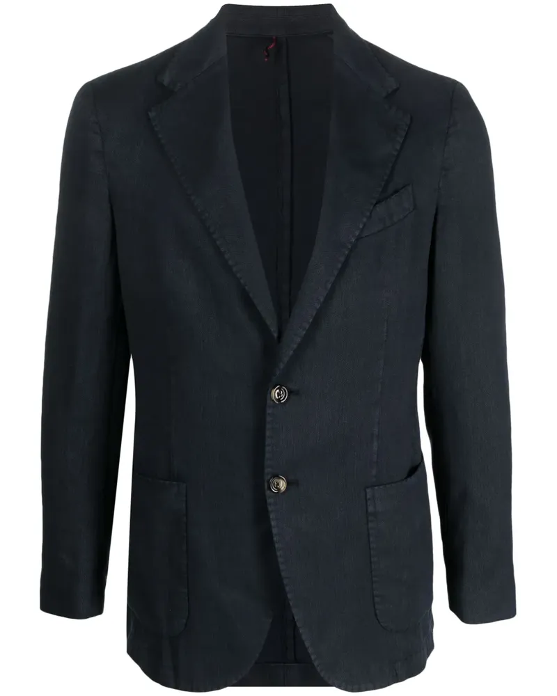 Dell'oglio Sakko mit fallendem Revers - Blau Blau