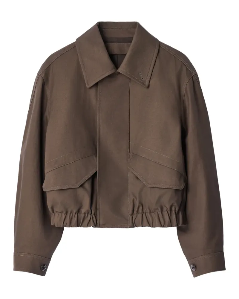 Christophe Lemaire Kurzer Blouson aus schwerem Baumwolltwill - Braun Braun