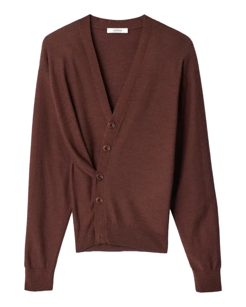 Christophe Lemaire relaxed Twisted cardigan in merino blend - Braun Braun