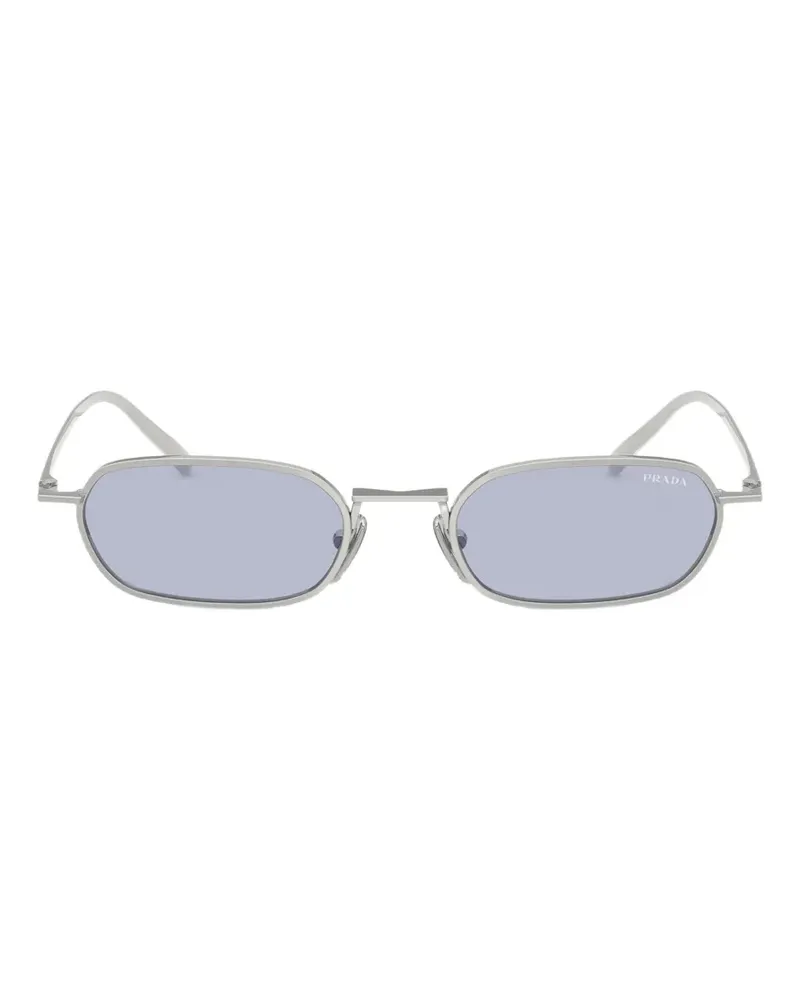 Prada Sonnenbrille mit geometrischem Gestell - Silber Silber