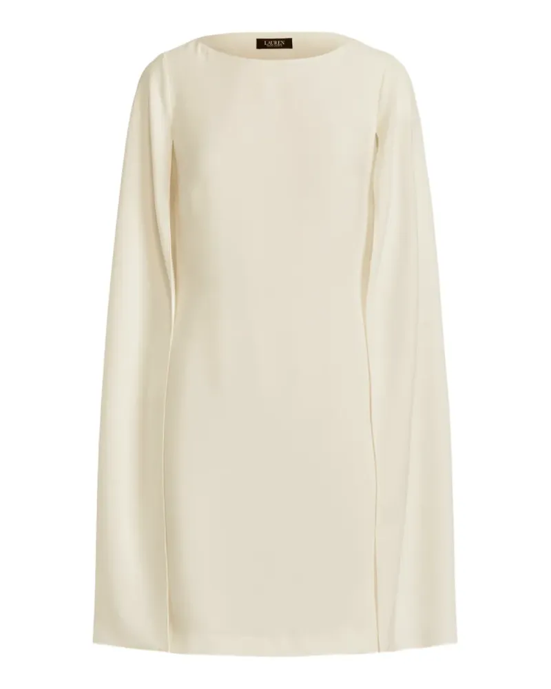 Ralph Lauren cape-overlay georgette mini dress - Nude Nude