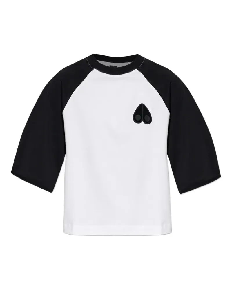 Moose Knuckles logo-patch T-shirt - Weiß Weiß