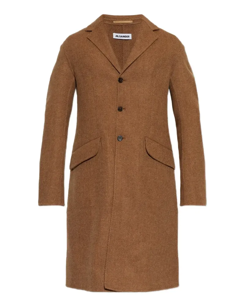 Jil Sander single-breasted wool coat - Braun Braun