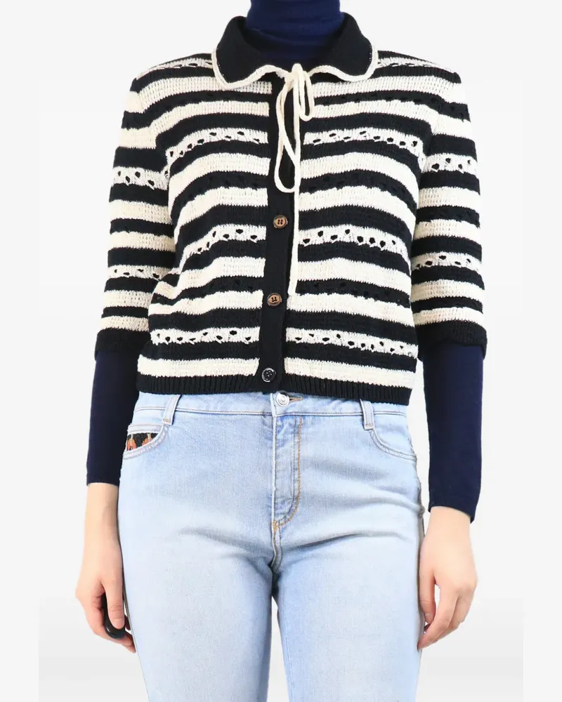 Sonia Rykiel stripe cardigan - Schwarz Schwarz
